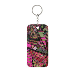 Abstracted Demon/Spring Vibes Double-Sided Keychain Charm