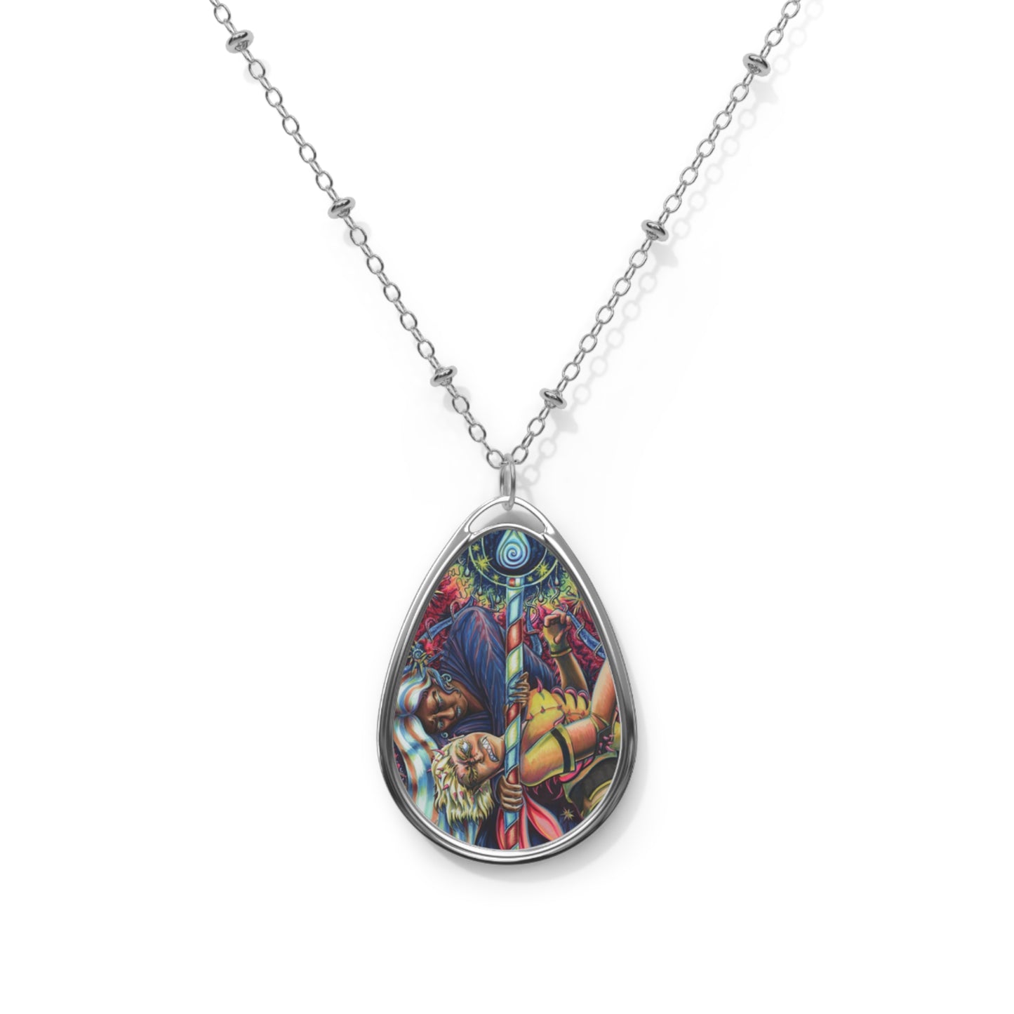 Oval Pendant Necklace - Sister Duel