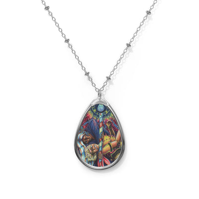 Oval Pendant Necklace - Sister Duel