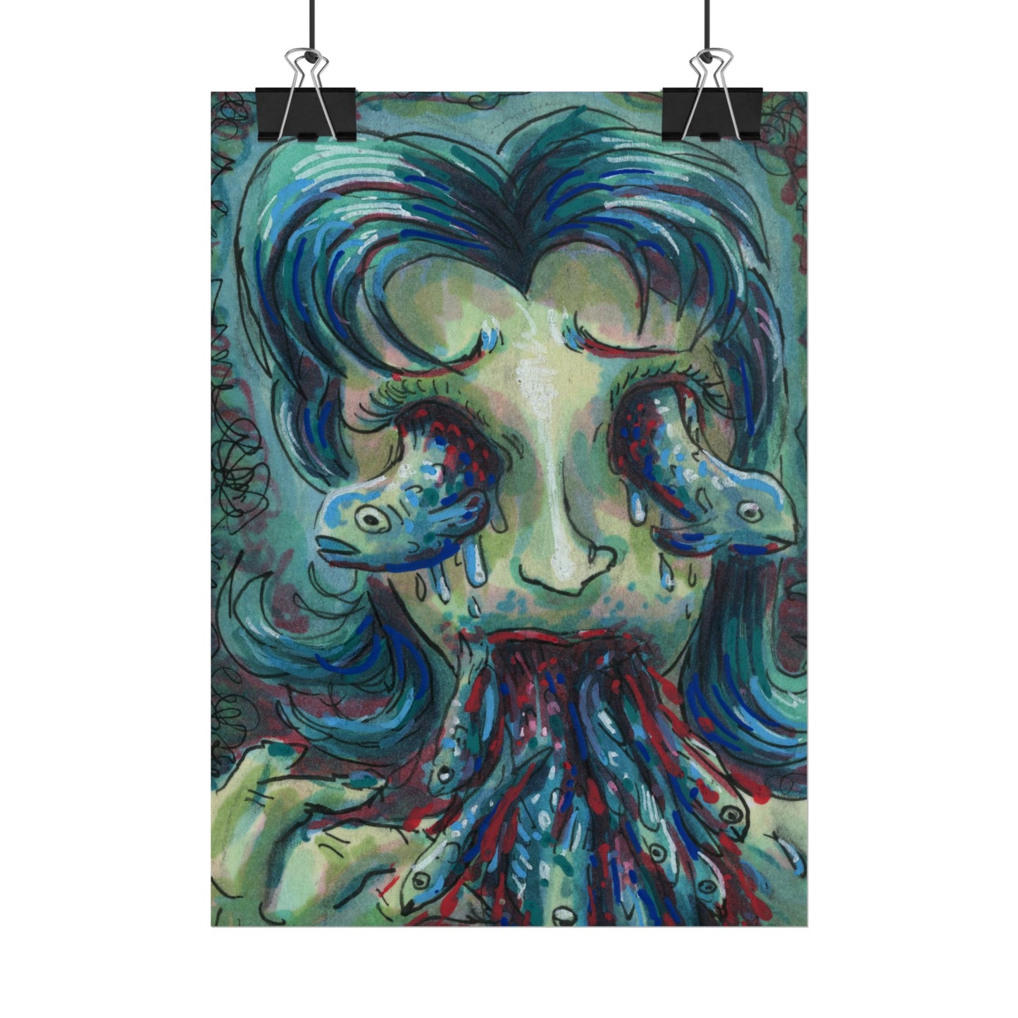 "Something tastes fishy" poster