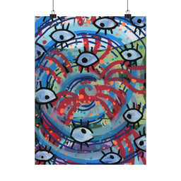Eyeball Attack Matte Vertical Poster