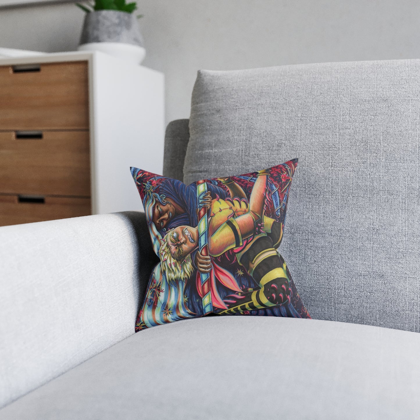 Square Pillow - Sister Duel