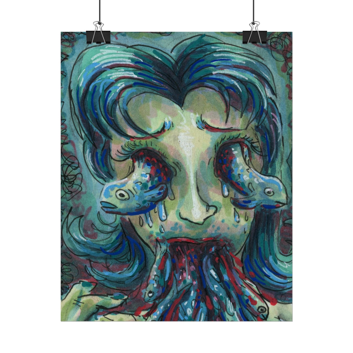 "Something tastes fishy" poster