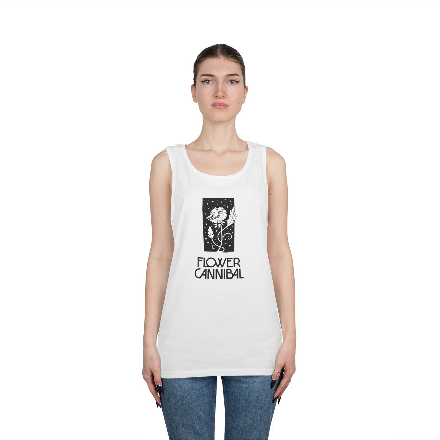Unisex Heavy Cotton Tank Top - Flower Cannibal