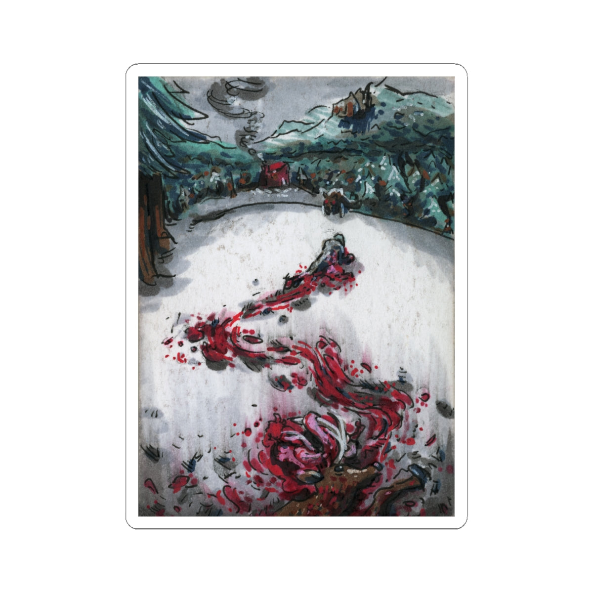 "Bloody Snow" sticker