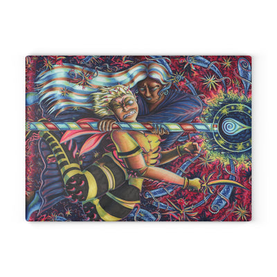 Glass Cutting Board -  Sister Duel