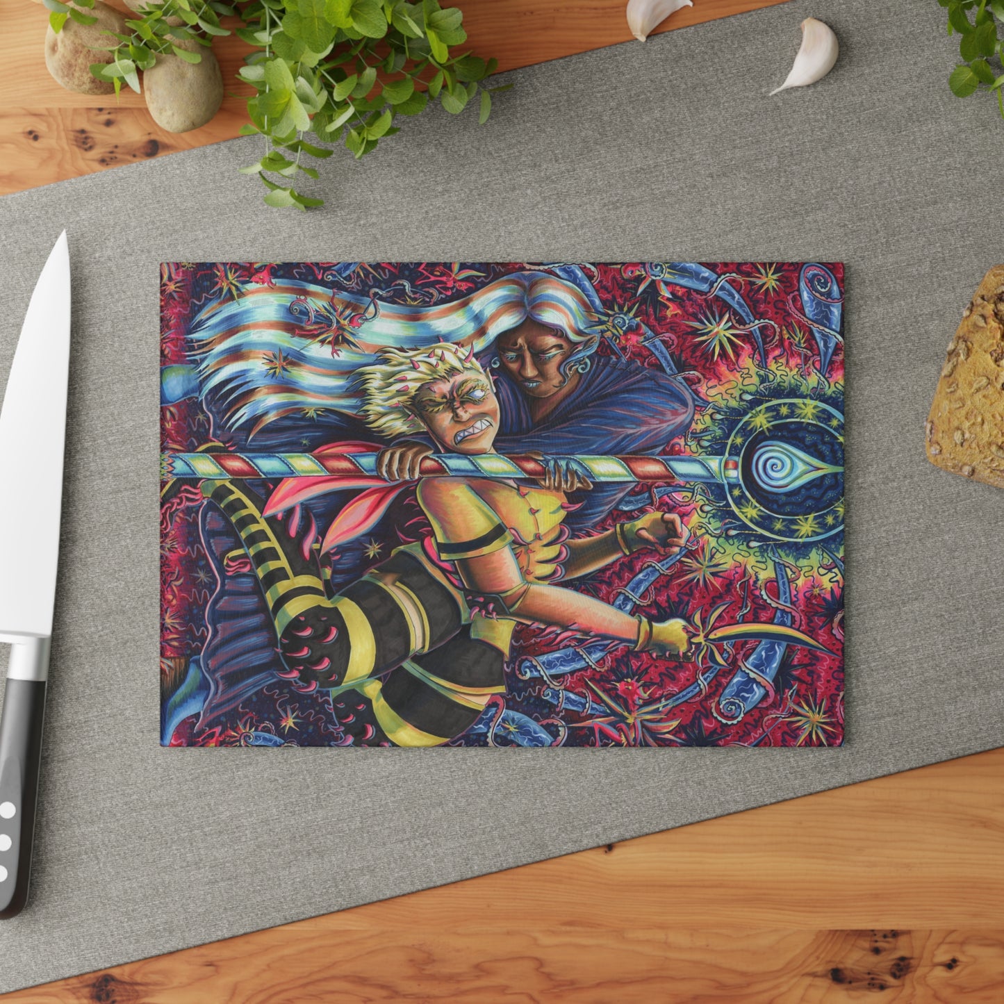 Glass Cutting Board -  Sister Duel