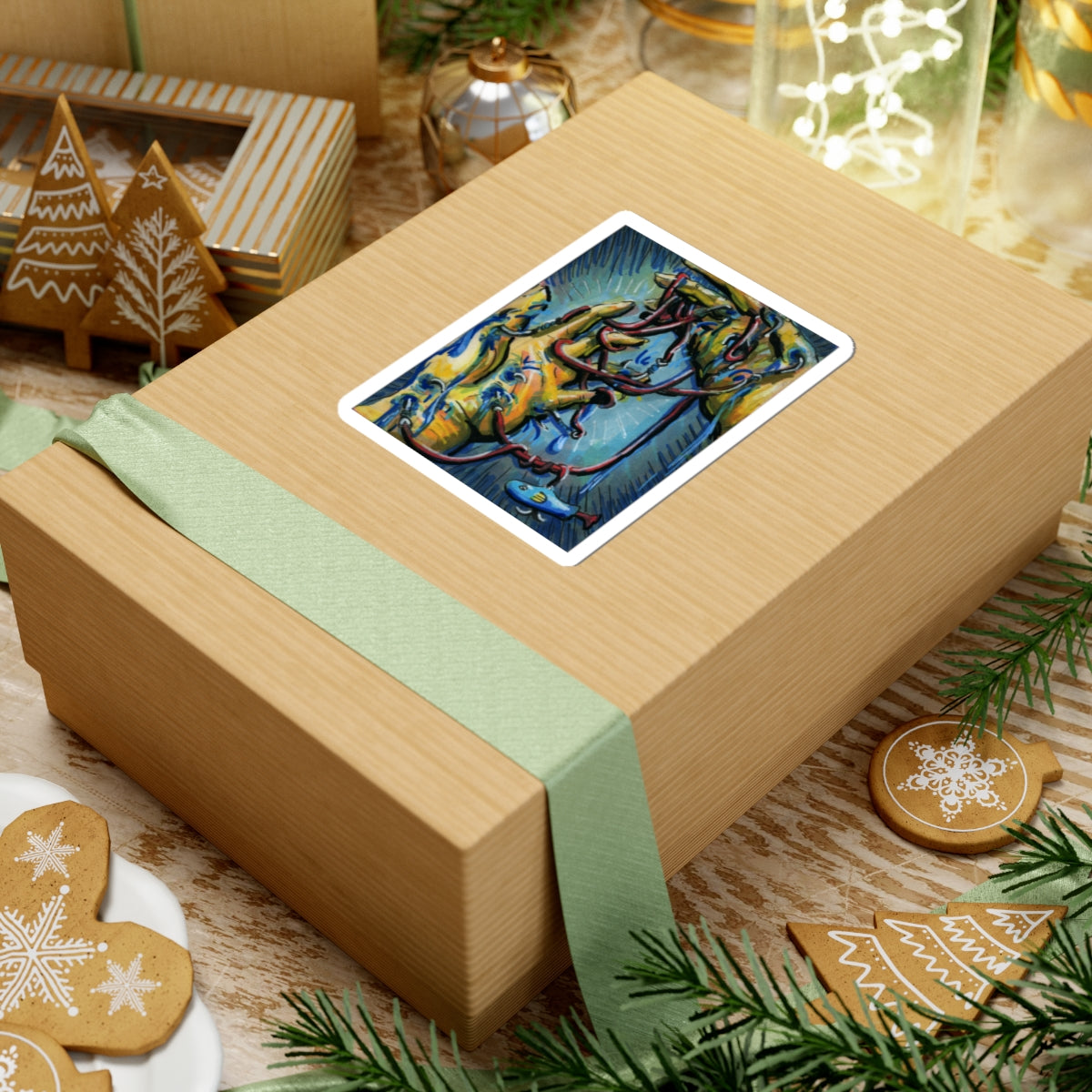 "Fishhook Web" sticker