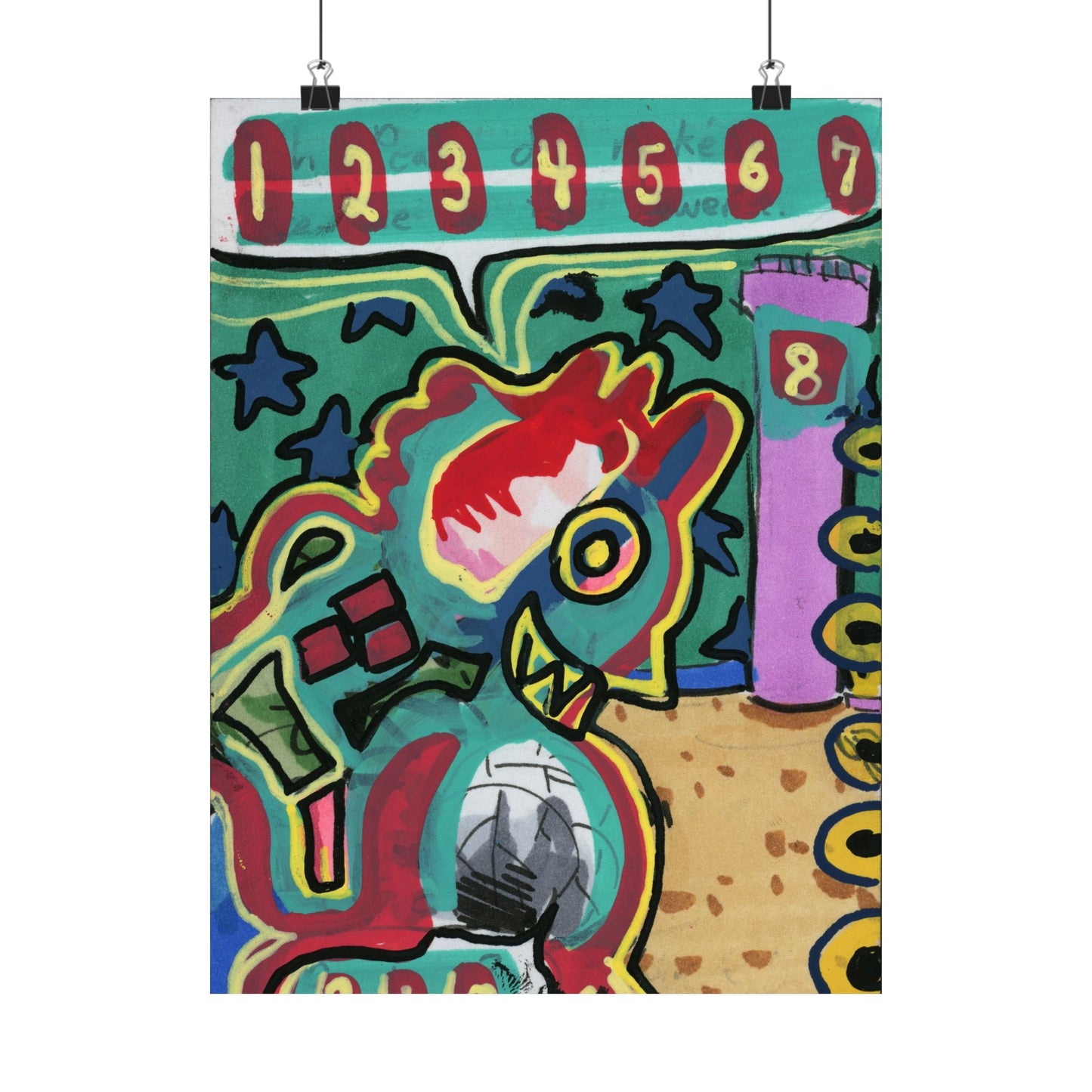 Smiley Creature Matte Vertical Poster