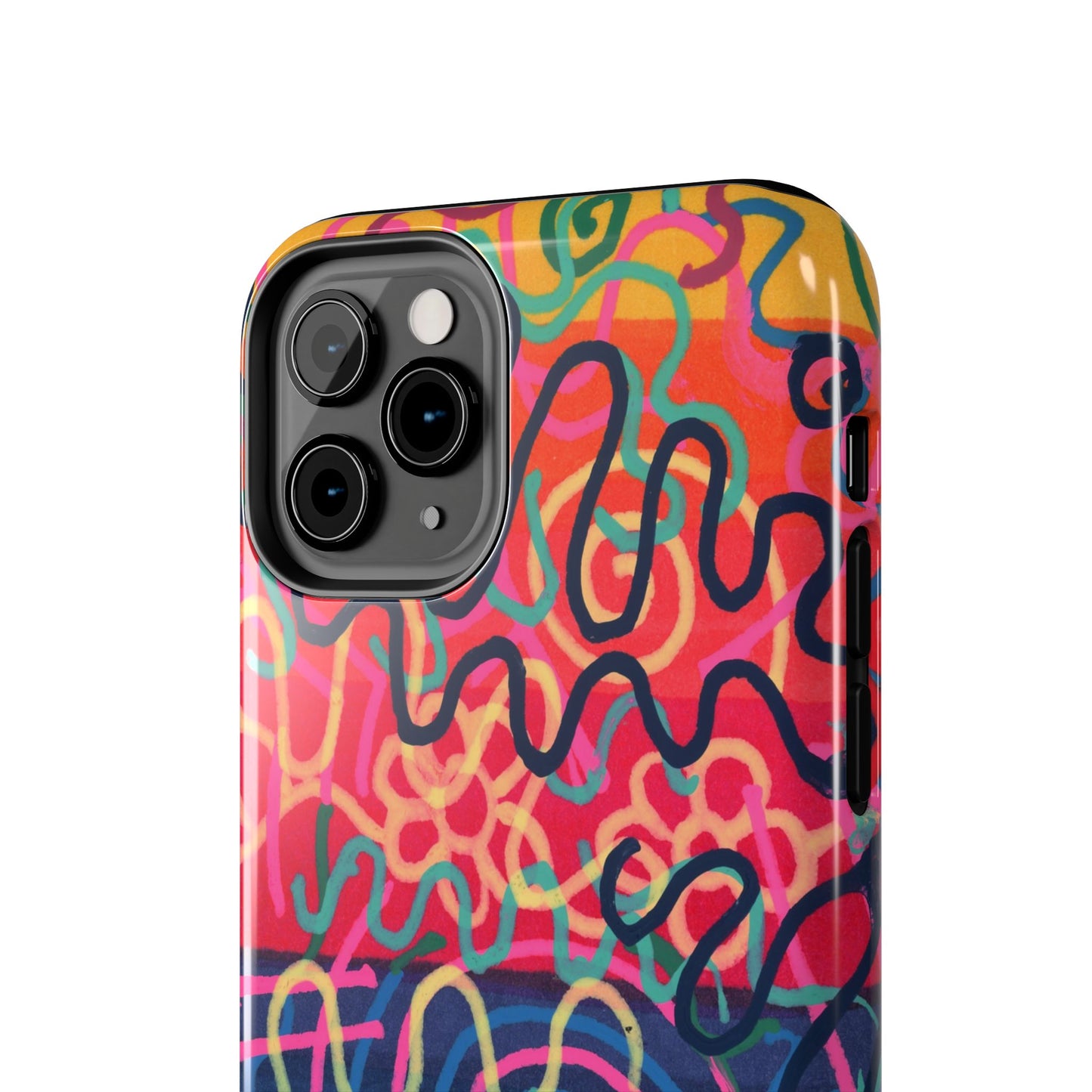Colorful Squiggly Lines Tough Phone Cases