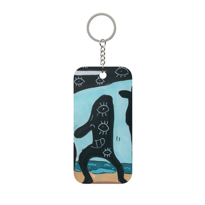 Beach Time Double-Sided Keychain Charm