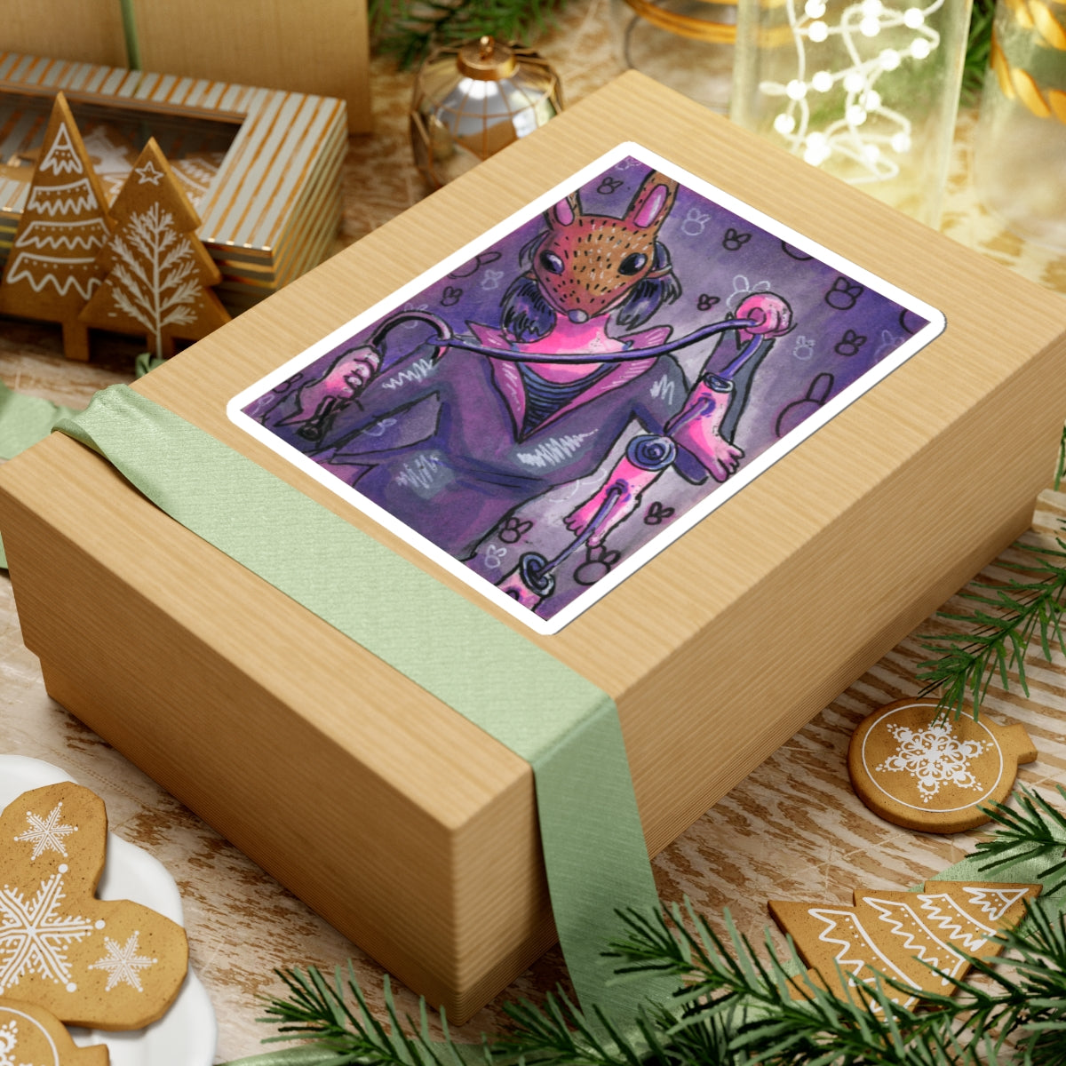 "Lucky Feet" sticker