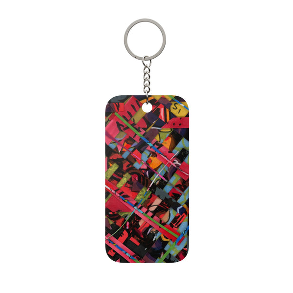 Abstracted Double-Sided Keychain Charm