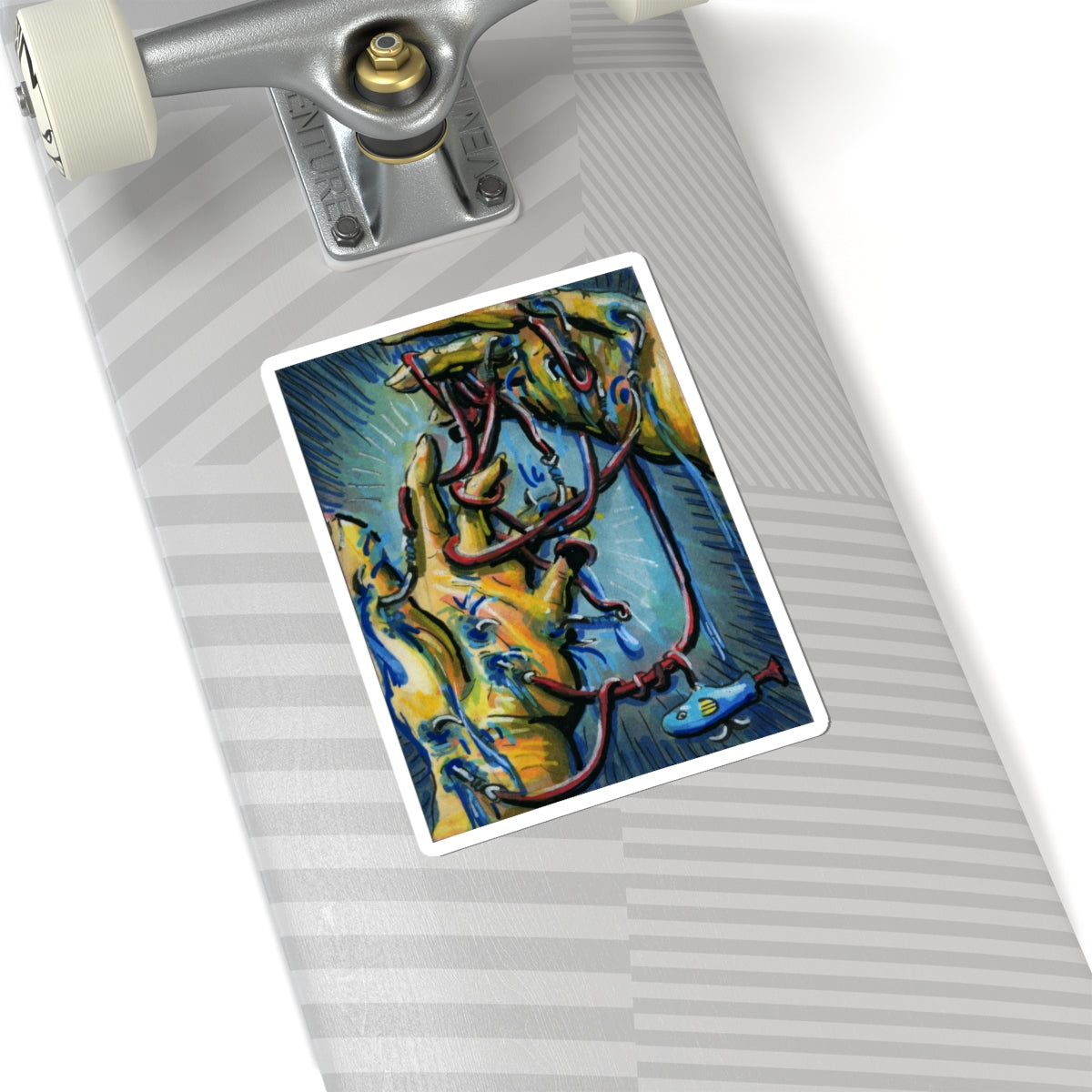 "Fishhook Web" sticker