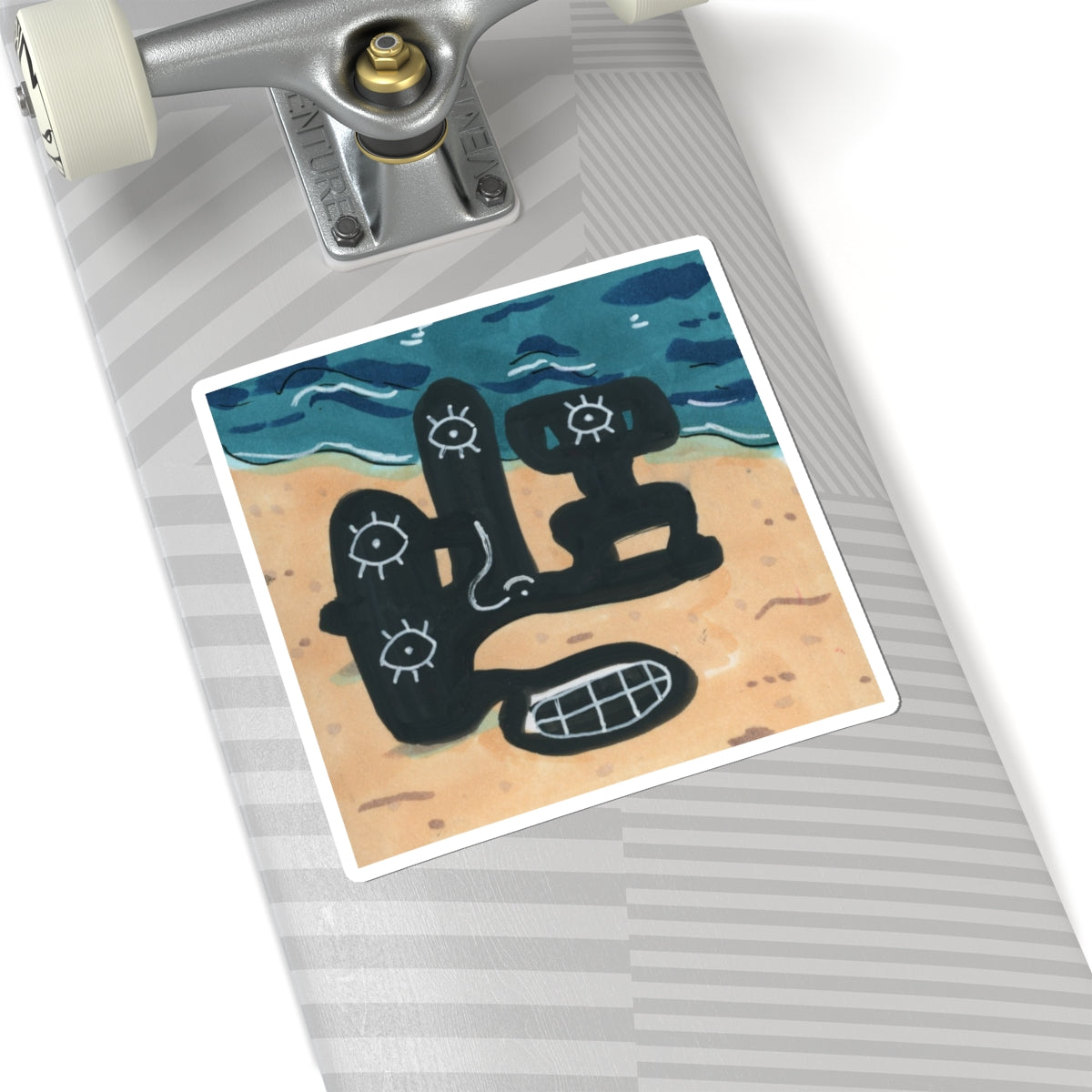 Beach Time Fun Kiss-Cut Sticker