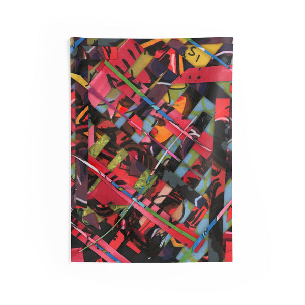 Abstracted Scraps Indoor Wall Tapestry