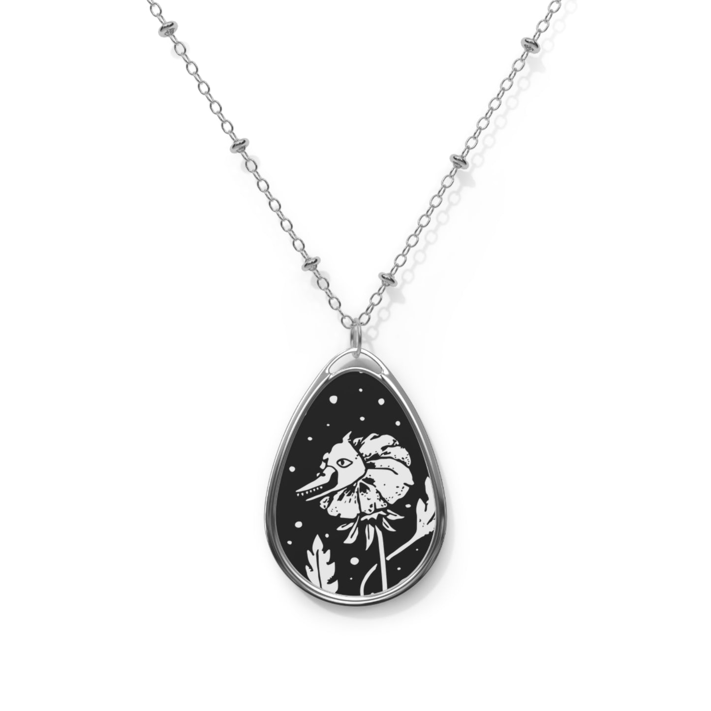 Oval Necklace - Flower Cannibal
