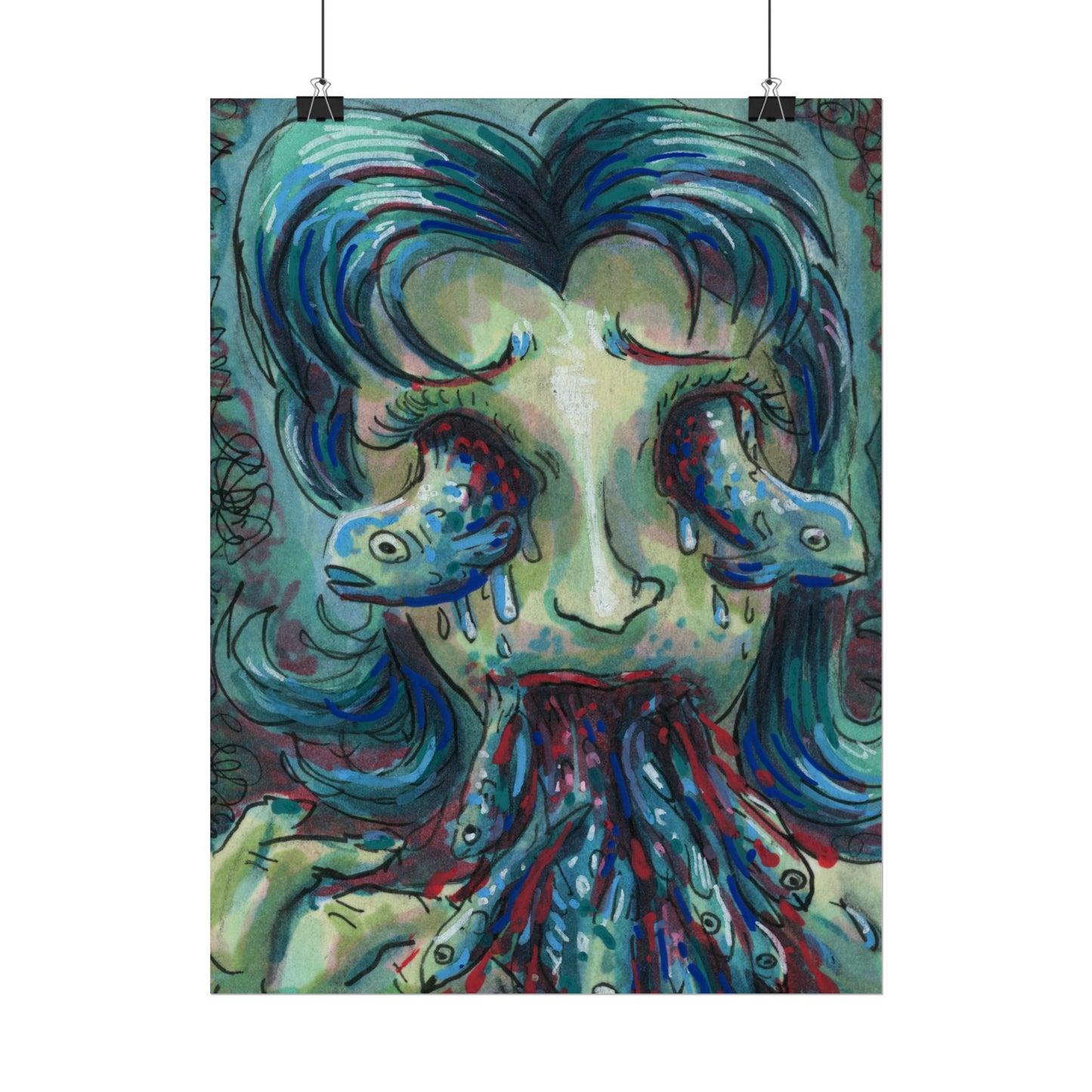 "Something tastes fishy" poster