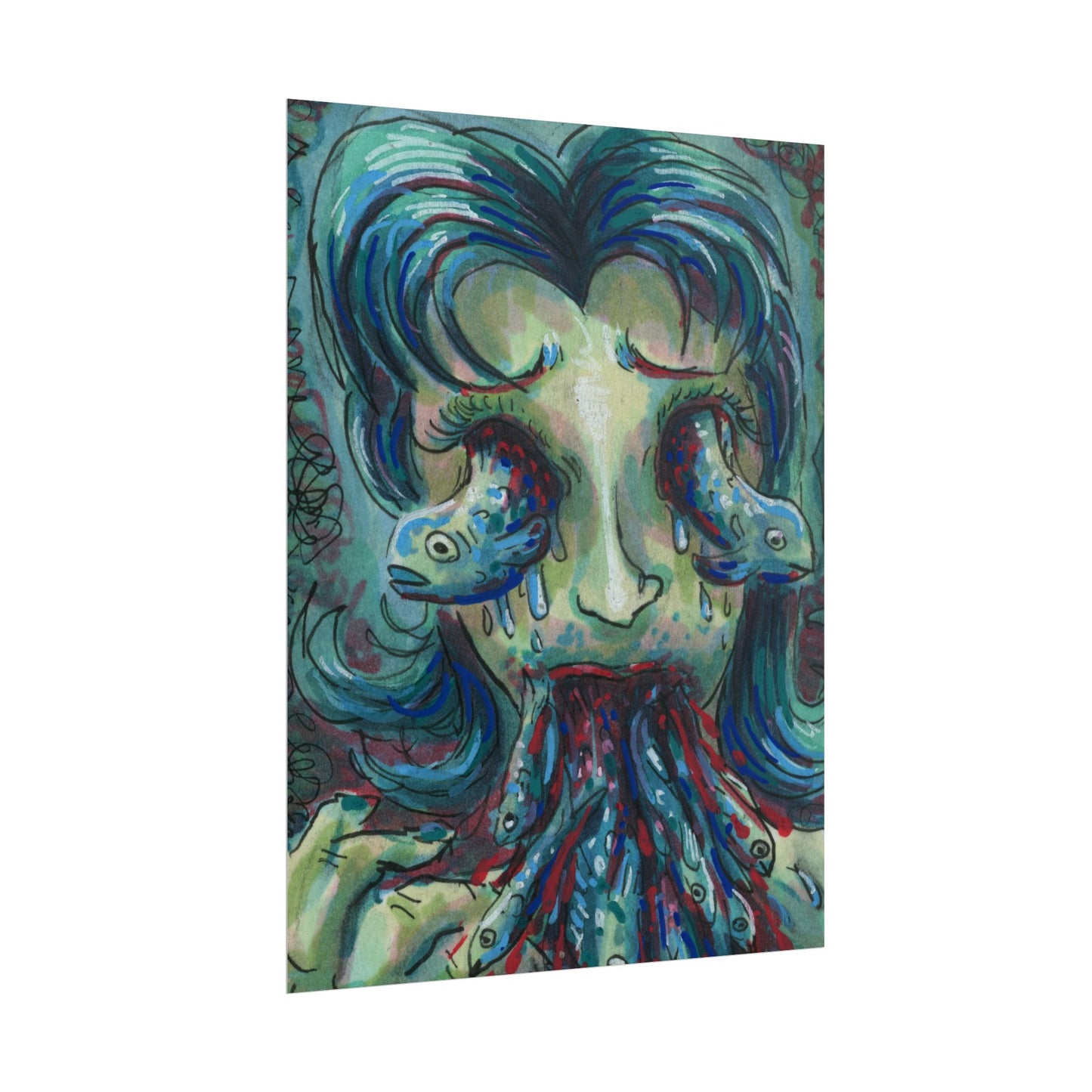 "Something tastes fishy" poster