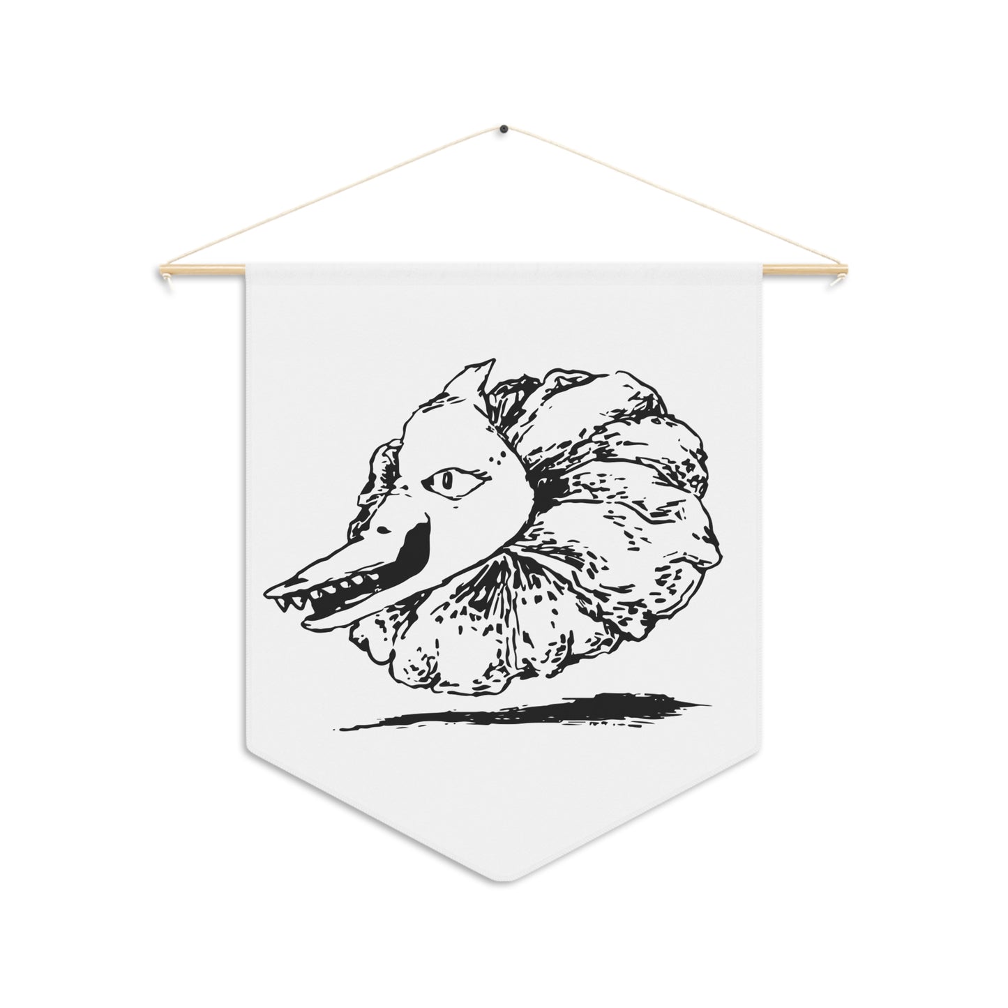 Pennant Wall Hanging - Flower Cannibal Head