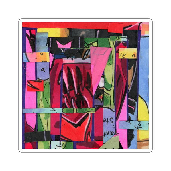 Abstracted Demon Kiss-Cut Stickers