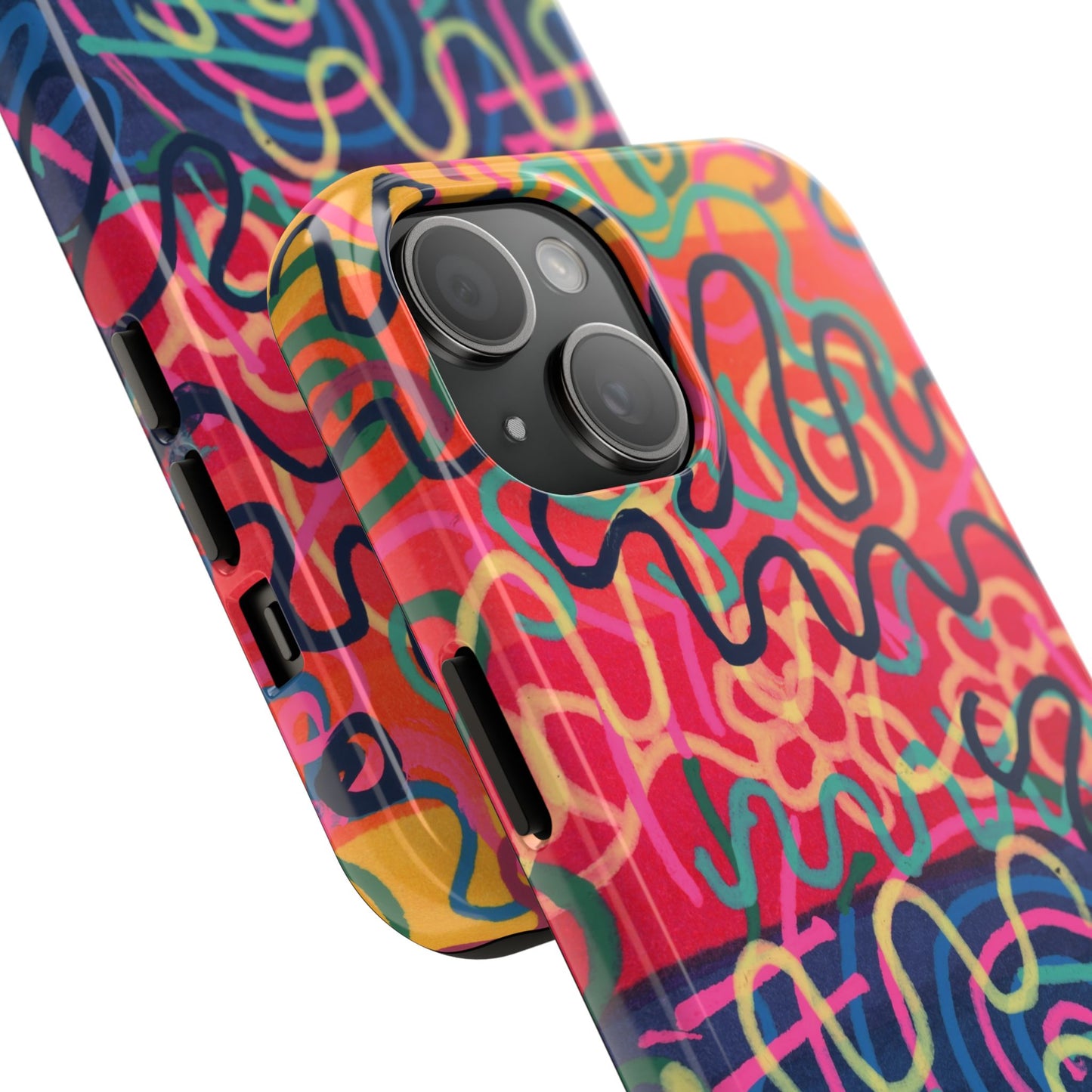 Colorful Squiggly Lines Tough Phone Cases