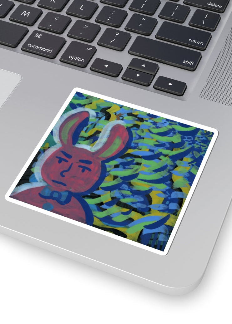 Bunny Dude Kiss-Cut Sticker