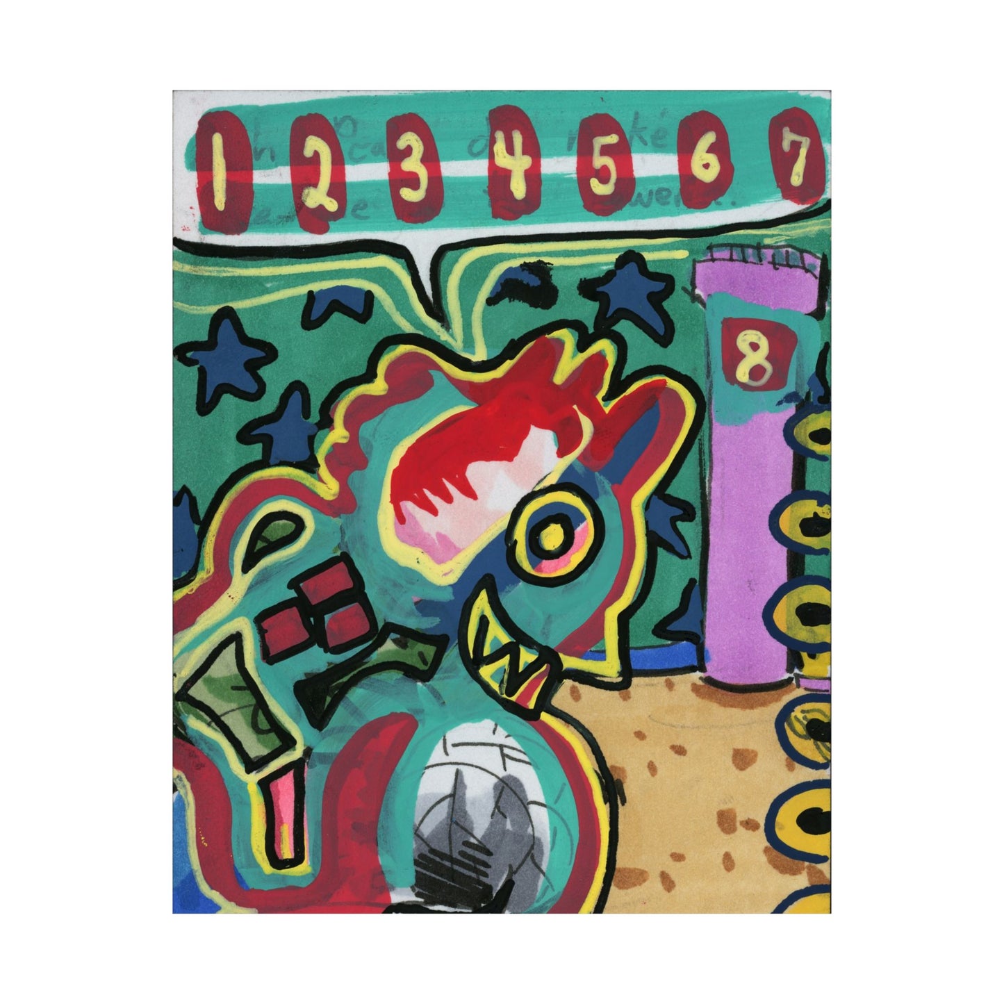 Smiley Creature Matte Vertical Poster
