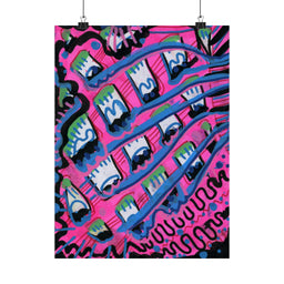 Pink Blast Matte Vertical Poster