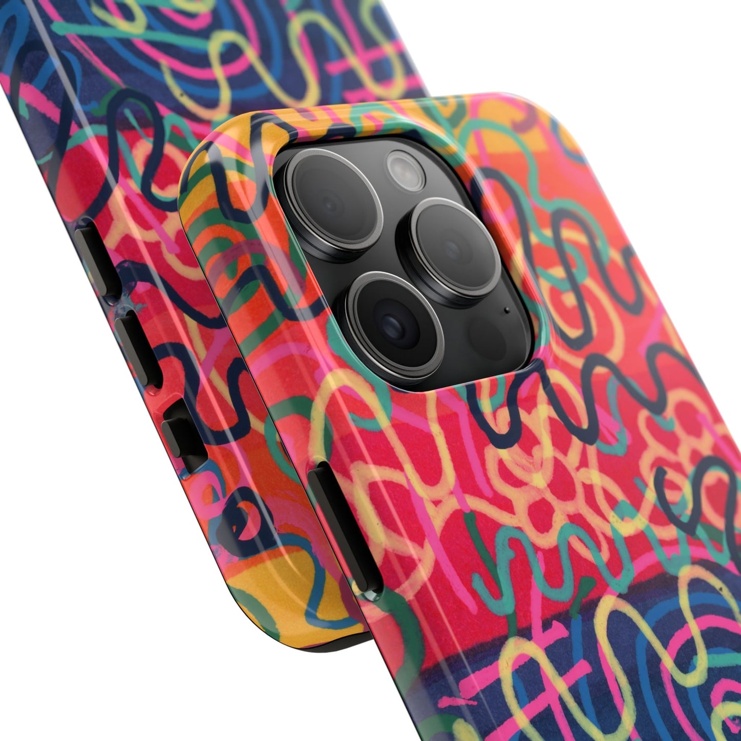 Colorful Squiggly Lines Tough Phone Cases