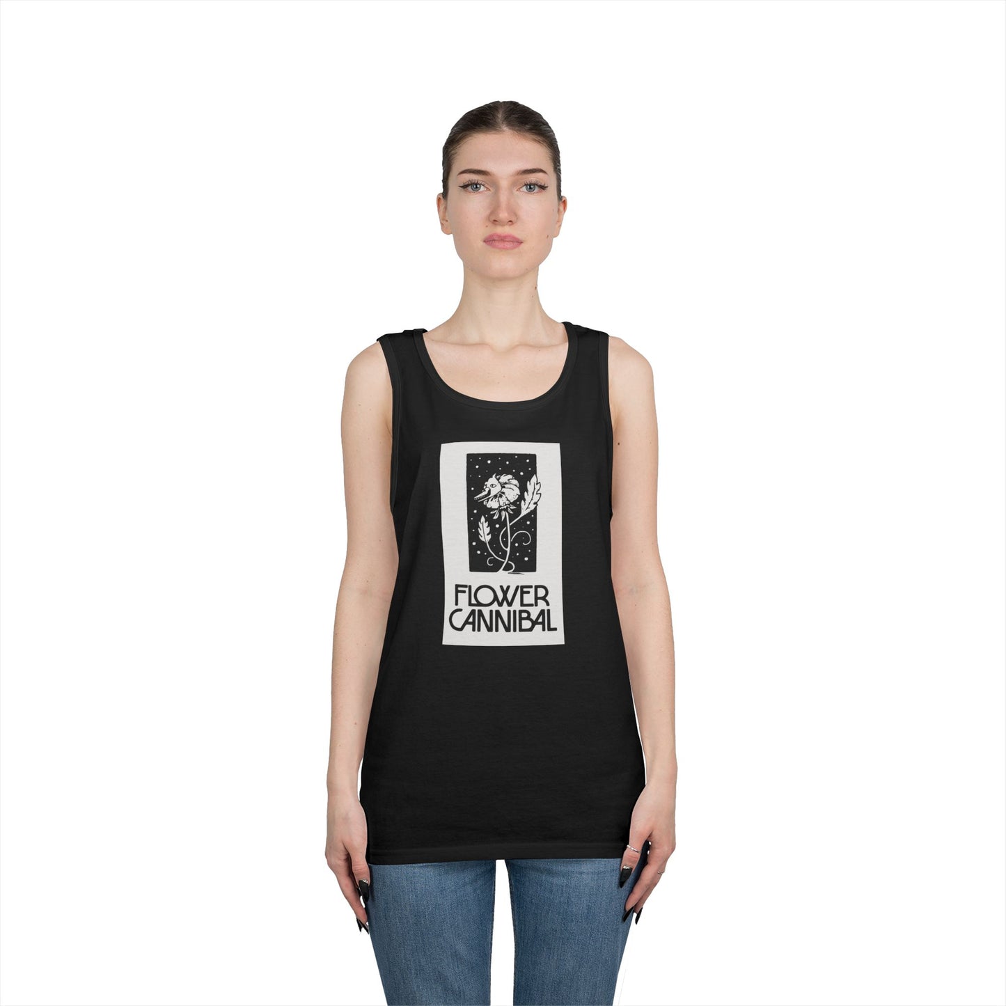 Unisex Heavy Cotton Tank Top - Flower Cannibal