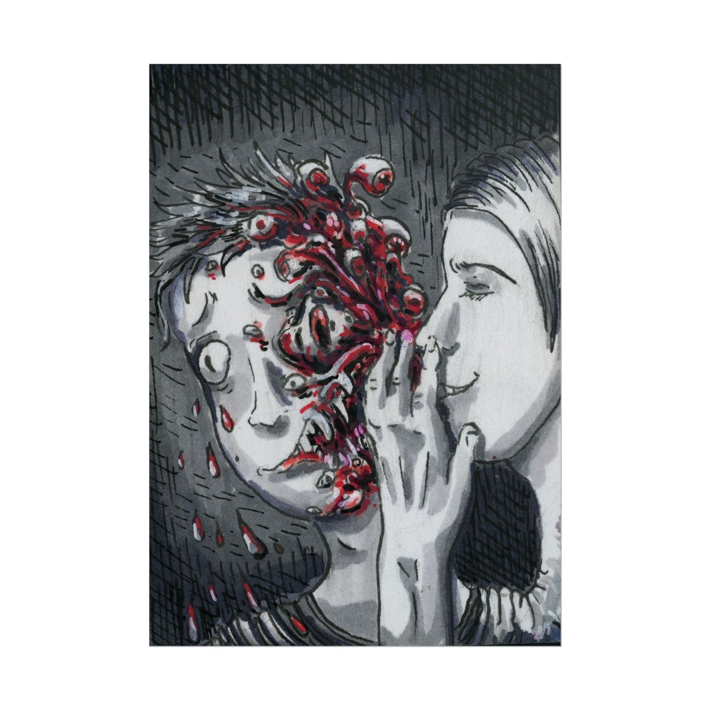 "Let me Breathe Nightmares into your Skin" poster