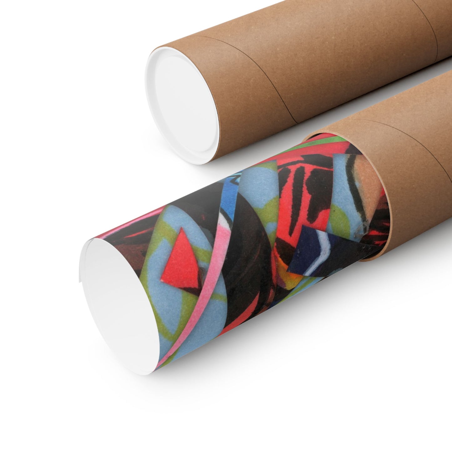 Abstracted Scraps Matte Vertical Poster
