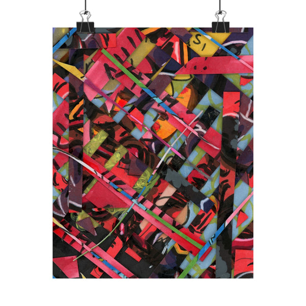 Abstracted Scraps Matte Vertical Poster