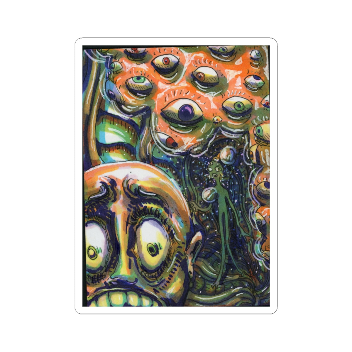 "Eyeball Freakout" sticker