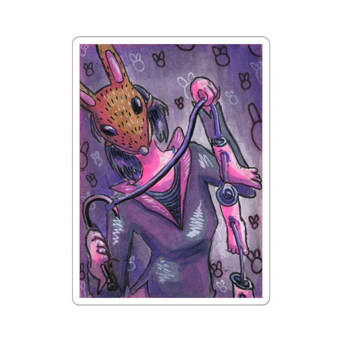 "Lucky Feet" sticker