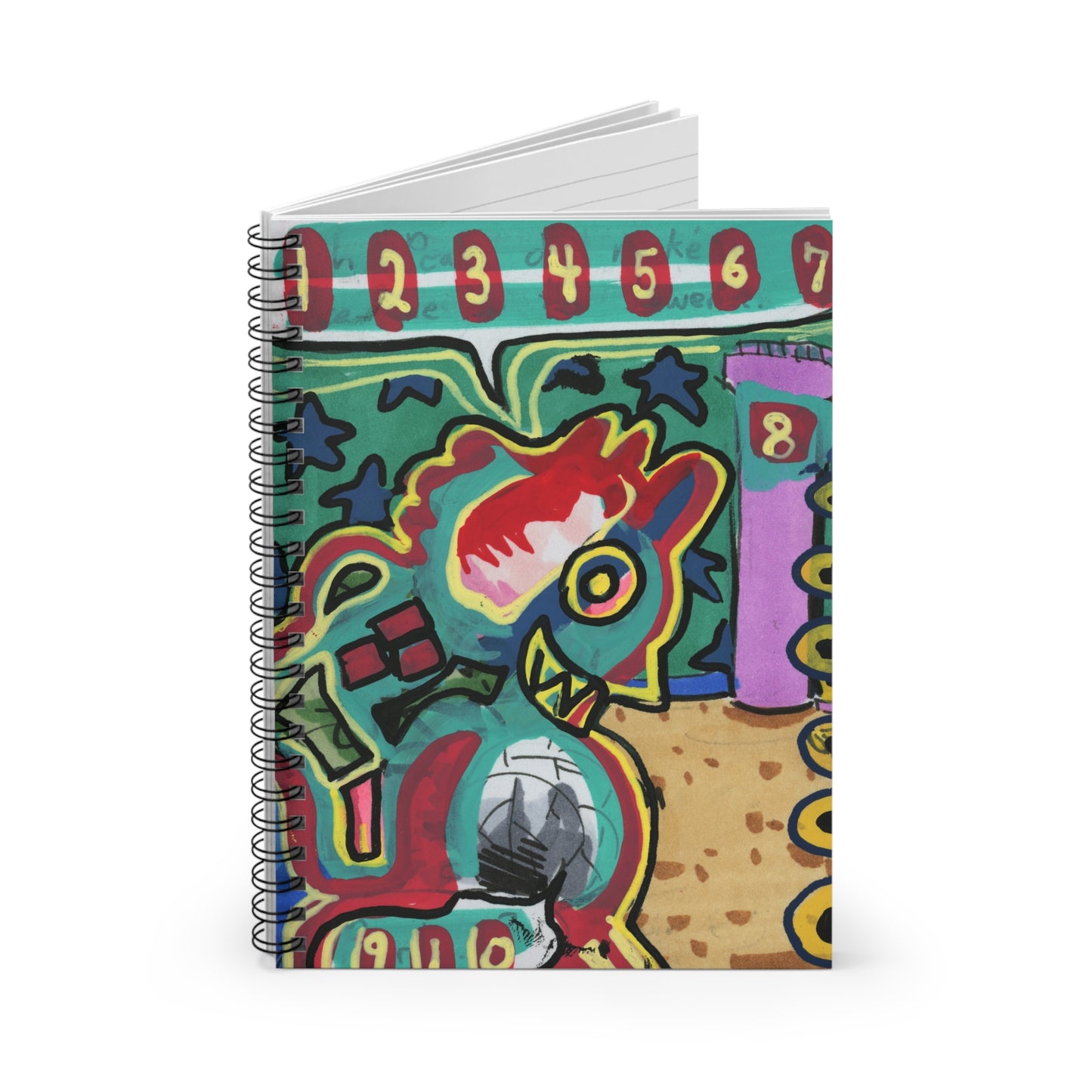 Smiley Creature Spiral Notebook - Ruled Line