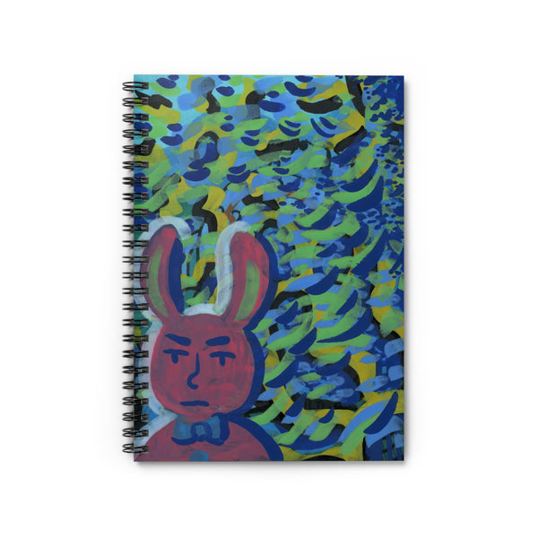 Bunny Dude Spiral Notebook - Ruled Line
