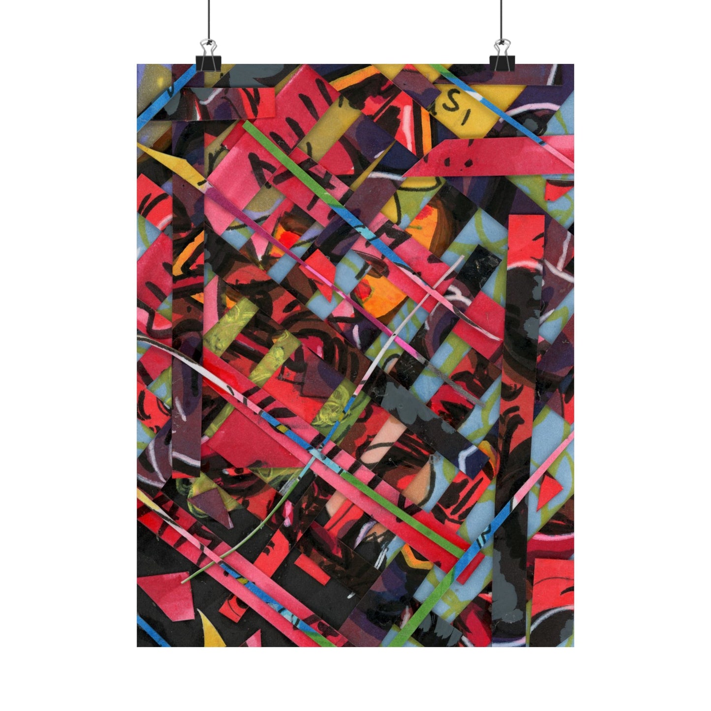 Abstracted Scraps Matte Vertical Poster