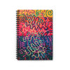 Colorful Squiggly Lines Spiral Notebook - Ruled Line