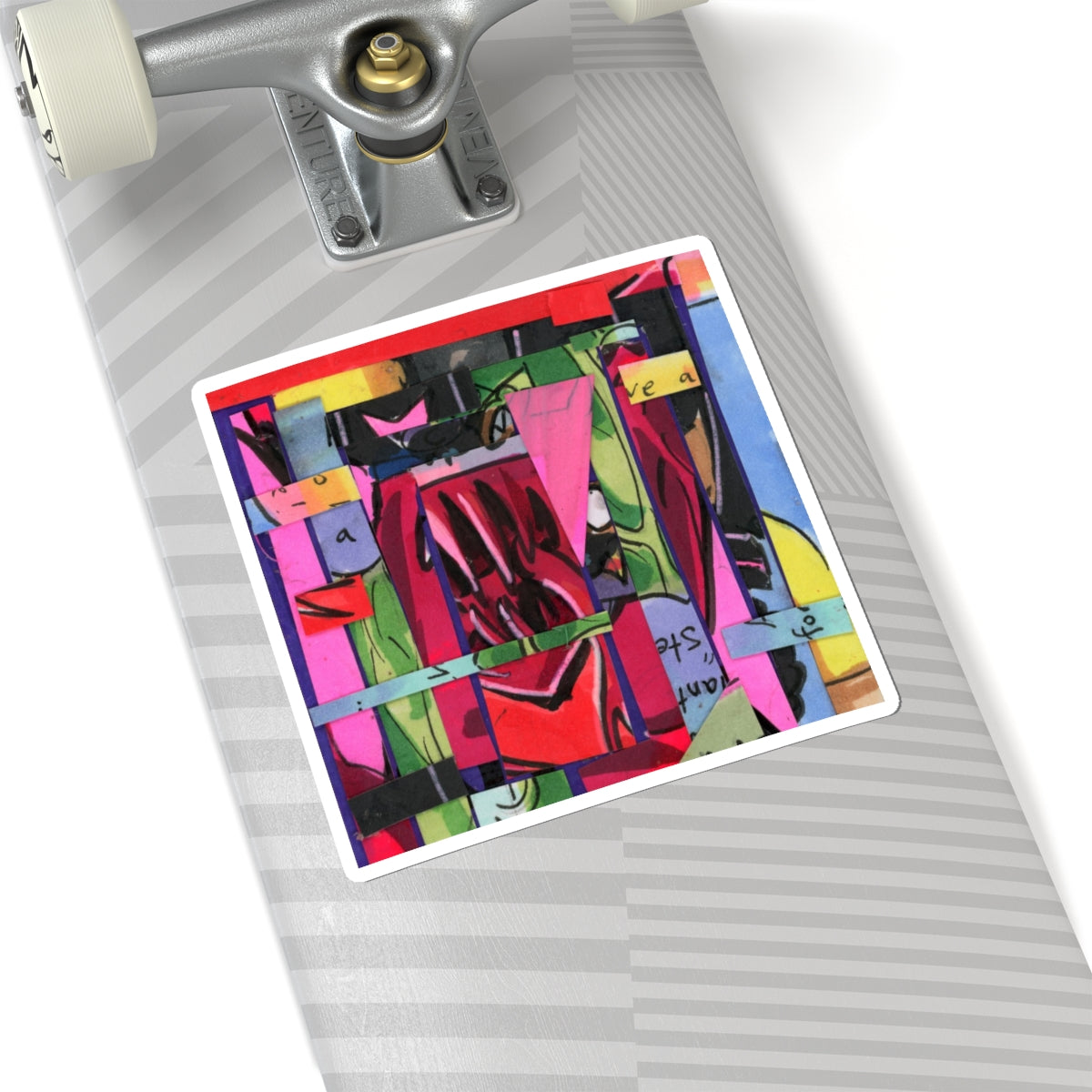 Abstracted Demon Kiss-Cut Stickers
