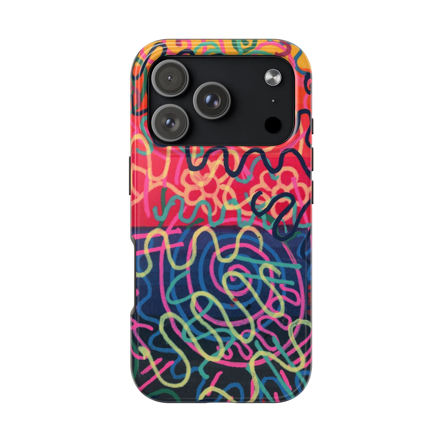 Colorful Squiggly Lines Tough Phone Cases