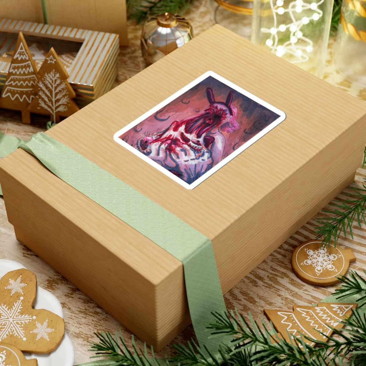 "Face Ripped Off" sticker