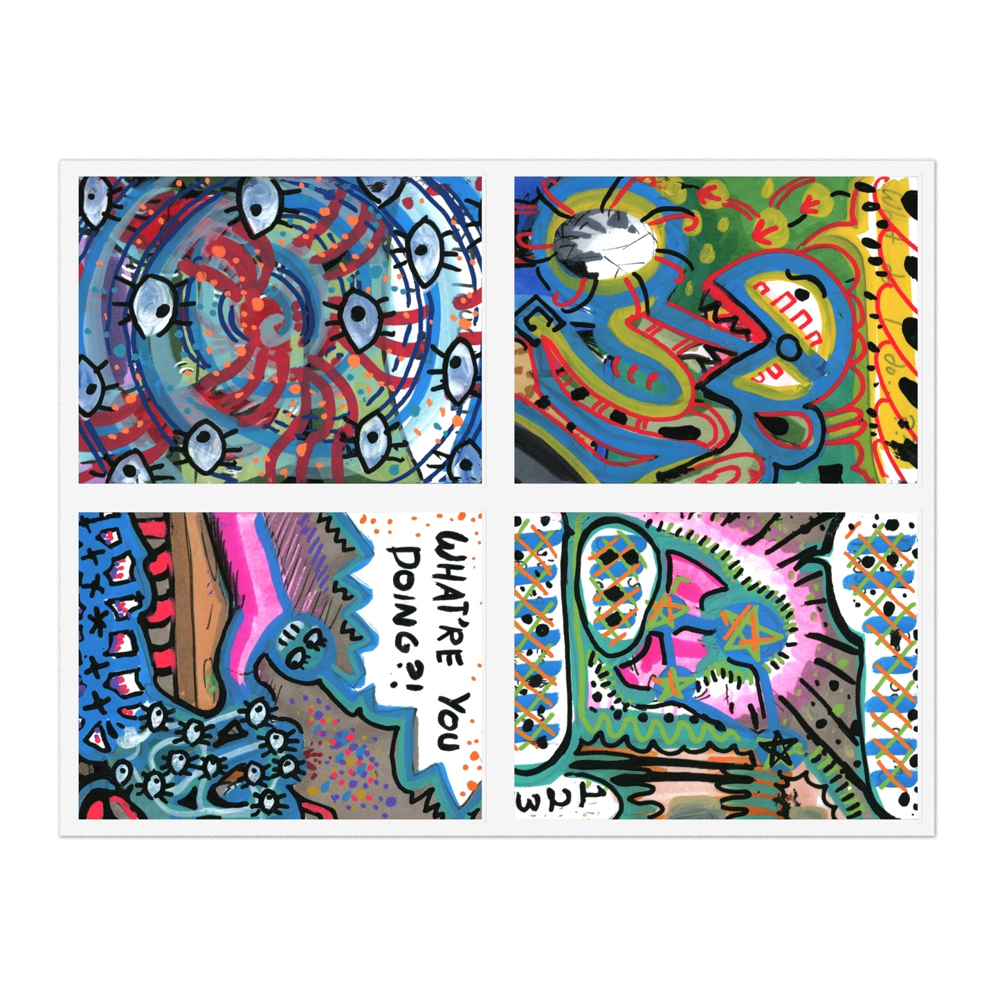 Abstracted Mayhem Sticker Sheet