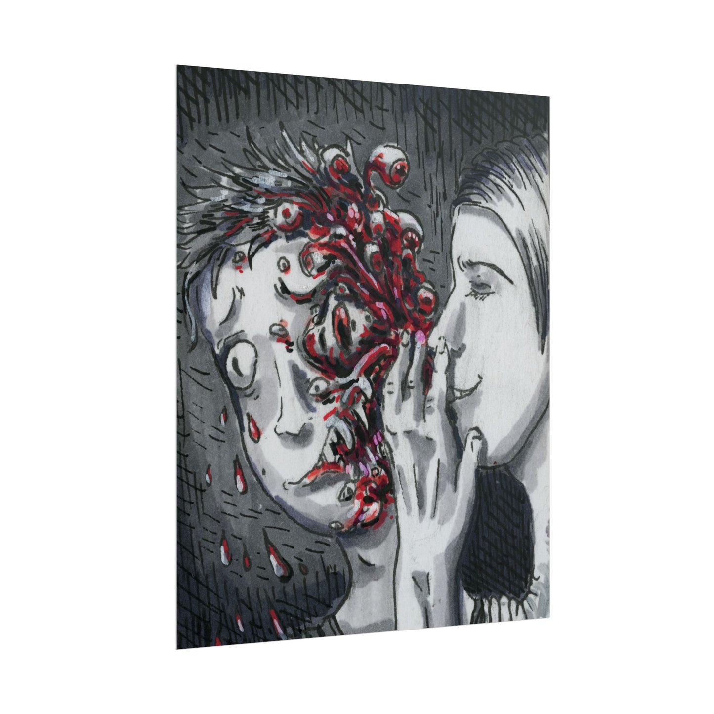 "Let me Breathe Nightmares into your Skin" poster