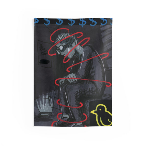 Money on my Mind Indoor Wall Tapestry