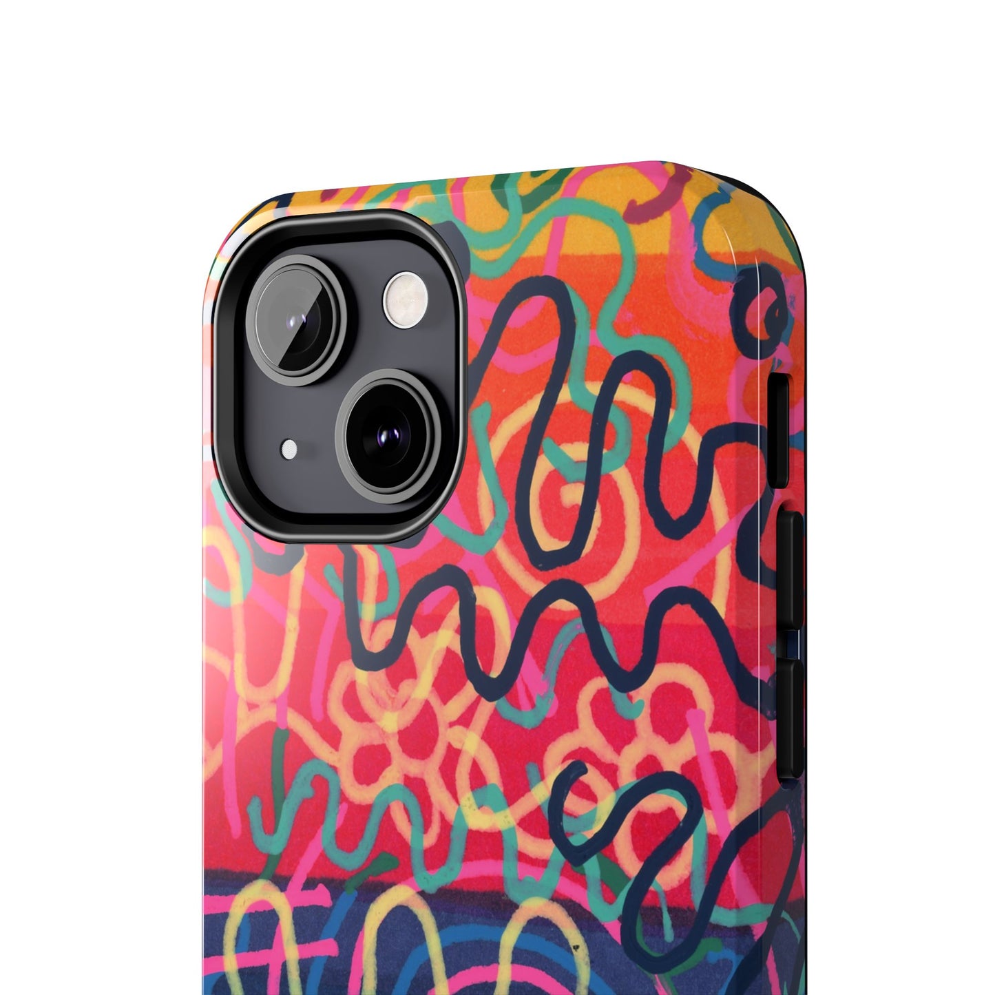 Colorful Squiggly Lines Tough Phone Cases
