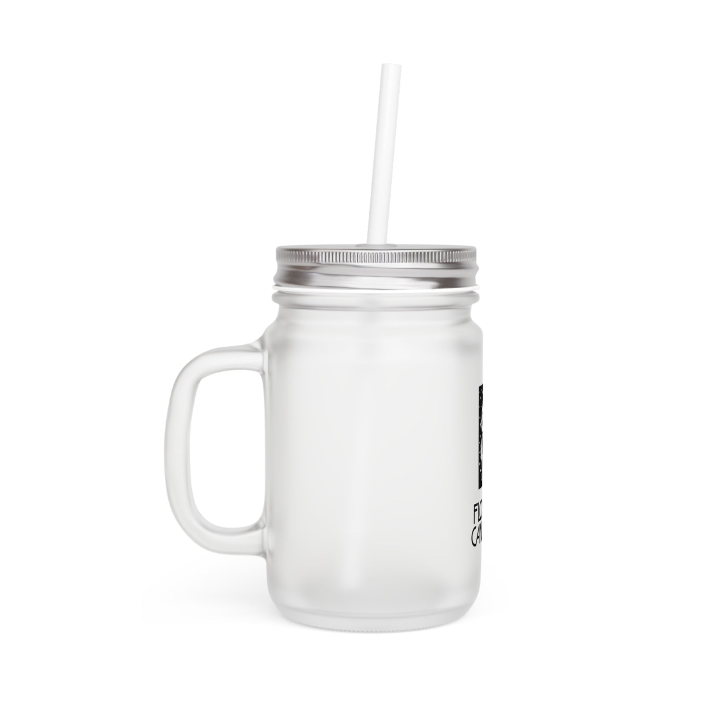 Mason Jar with Straw - Flower Cannibal