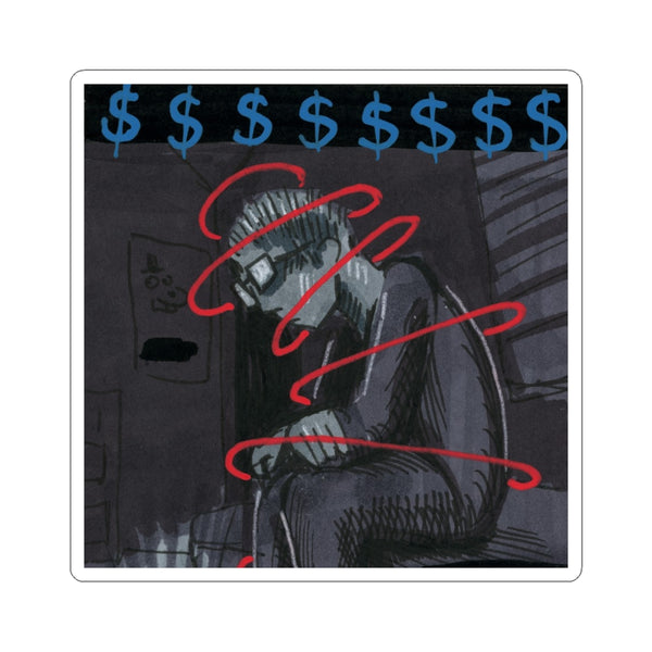 Money on my Mind Kiss-Cut Sticker