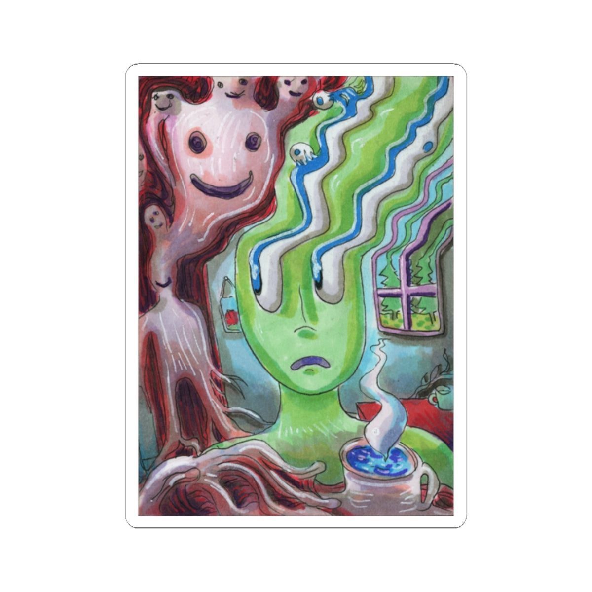 "Unwanted Visitor" sticker